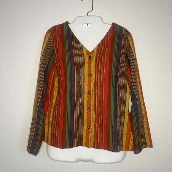 The Territory Ahead Tops - The Territory Ahead Striped Cotton Blouse